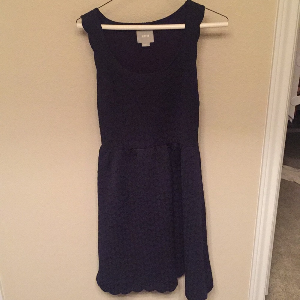 Anthropologie A line navy dress